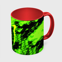 Кружка 3D Monster energy кислотное лого, цвет: 3D-белый + красный