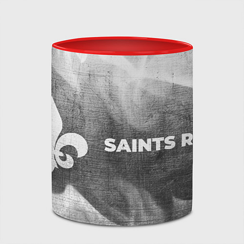 Кружка цветная Saints Row - grey gradient по-горизонтали / 3D-Белый + красный – фото 2