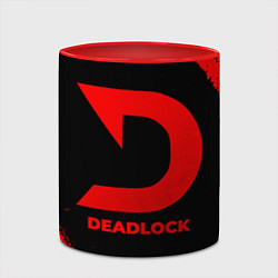 Кружка 3D Deadlock - red gradient, цвет: 3D-белый + красный — фото 2