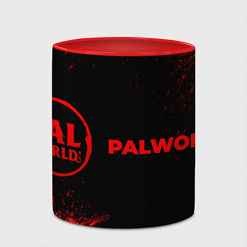 Кружка цветная Palworld - red gradient по-горизонтали / 3D-Белый + красный – фото 2