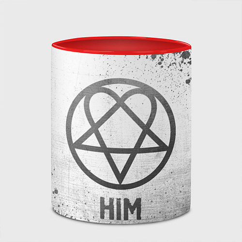 Кружка цветная HIM - white gradient / 3D-Белый + красный – фото 2