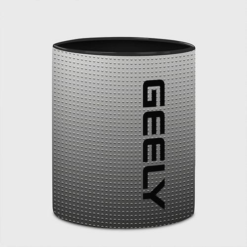 Кружка цветная Geely серый текстурный / 3D-Белый + черный – фото 2