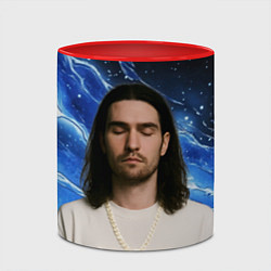 Кружка 3D Bones глаза закрыты, цвет: 3D-белый + красный — фото 2