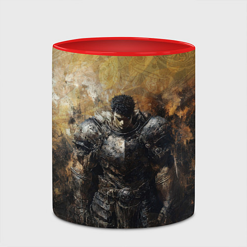 Кружка цветная Воин Гатц в броне / 3D-Белый + красный – фото 2