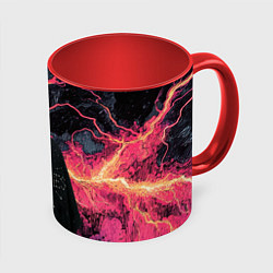 Кружка 3D Bones в мантии со звездами, цвет: 3D-белый + красный