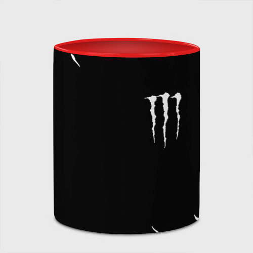 Кружка цветная Monster energy fire white / 3D-Белый + красный – фото 2