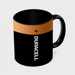 Кружка 3D Батарейка, цвет: 3D-белый + черный