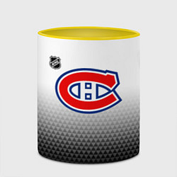 Кружка 3D Монреаль Канадиенс - геометрический градиент, цвет: 3D-белый + желтый — фото 2