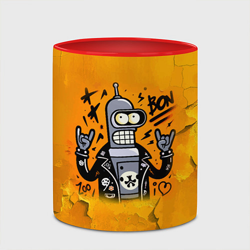 Кружка цветная Cool Bender - graffiti / 3D-Белый + красный – фото 2