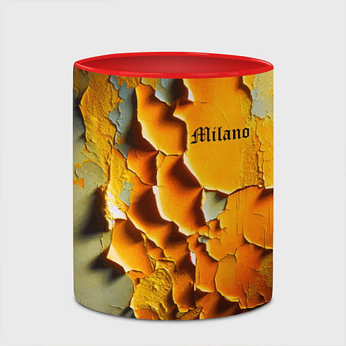 Кружка цветная Peeling plaster - Milano / 3D-Белый + красный – фото 2