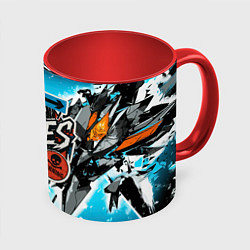 Кружка цветная Bones логотип в стиле стикеров