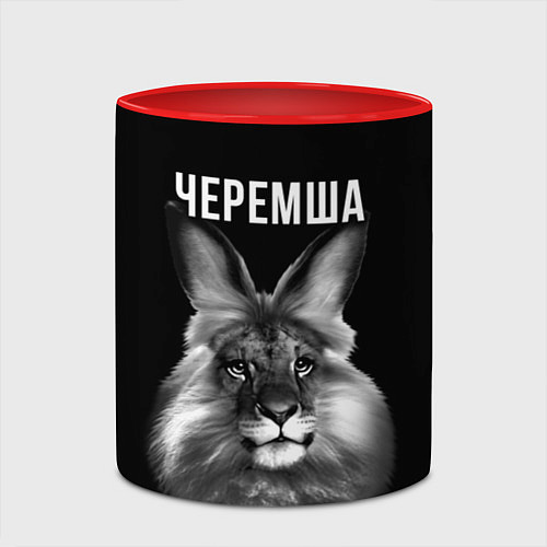 Кружка цветная Черемша мем / 3D-Белый + красный – фото 2