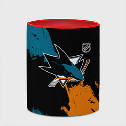 Кружка 3D Сан Хосе Шаркс - два цвета, цвет: 3D-белый + красный — фото 2