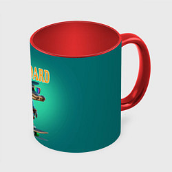 Кружка цветная Croco cub is a cool skateboarder