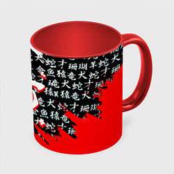 Кружка 3D Doom dark age japan, цвет: 3D-белый + красный
