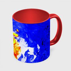 Кружка 3D Doom битва огня, цвет: 3D-белый + красный