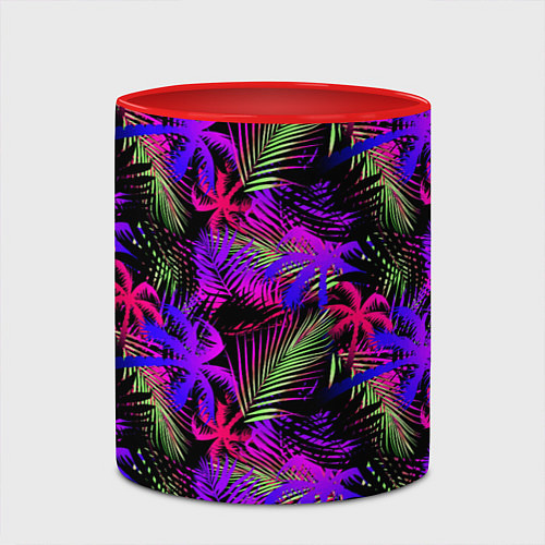 Кружка цветная Palm pink purple / 3D-Белый + красный – фото 2