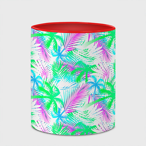 Кружка цветная Palm green light blue / 3D-Белый + красный – фото 2