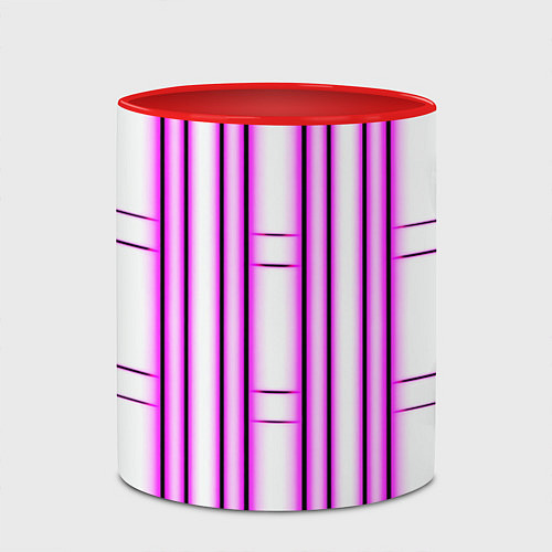 Кружка цветная Neon pink / 3D-Белый + красный – фото 2