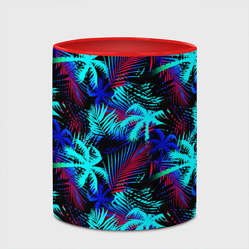 Кружка цветная Palm blue light blue / 3D-Белый + красный – фото 2
