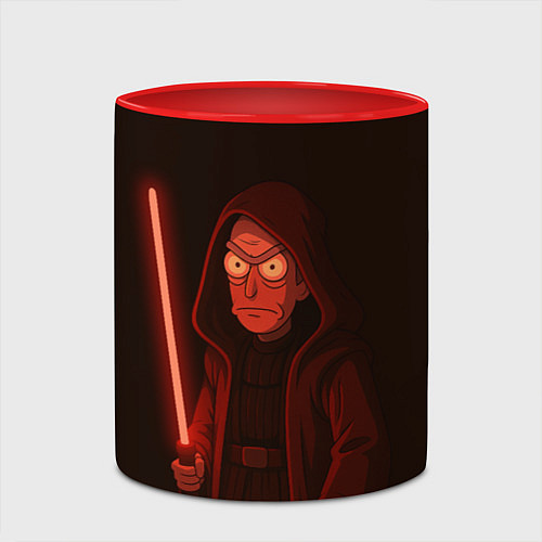 Кружка цветная Рик - владыка ситх / 3D-Белый + красный – фото 2