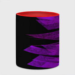 Кружка 3D Color purple black stripes, цвет: 3D-белый + красный — фото 2