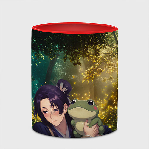 Кружка цветная Жэньши и лягушка - Монолог Фармацевта / 3D-Белый + красный – фото 2