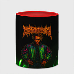 Кружка 3D XXXTentacion hardcore, цвет: 3D-белый + красный — фото 2