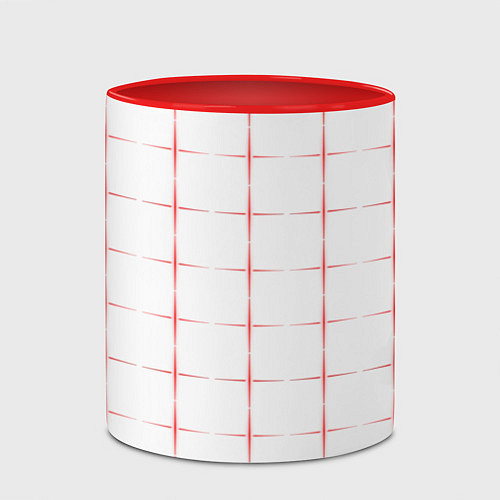 Кружка цветная Color white red crosses / 3D-Белый + красный – фото 2