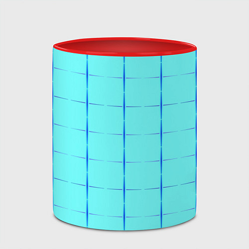 Кружка цветная Сolor blue line / 3D-Белый + красный – фото 2