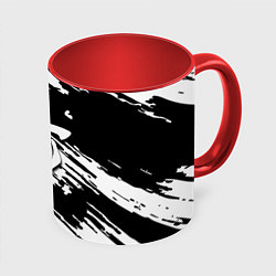 Кружка 3D Doom краски полосы, цвет: 3D-белый + красный