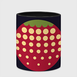 Кружка 3D Big strawberry russian black, цвет: 3D-белый + черный — фото 2