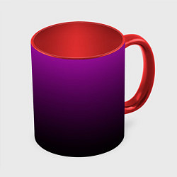 Кружка 3D Purple gradient, цвет: 3D-белый + красный