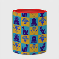 Кружка 3D Символы Египта, цвет: 3D-белый + красный — фото 2