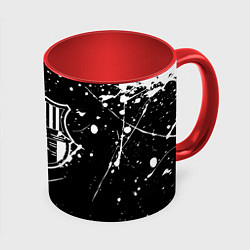 Кружка 3D Barcelona краски белые, цвет: 3D-белый + красный