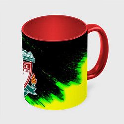 Кружка 3D Ливерпуль кислотные краски, цвет: 3D-белый + красный