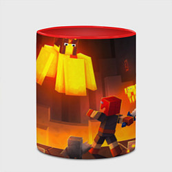 Кружка 3D Майнкрафт - рейд босс, цвет: 3D-белый + красный — фото 2