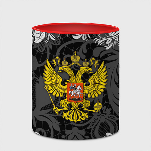 Кружка цветная Герб РФ / 3D-Белый + красный – фото 2