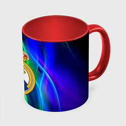 Кружка 3D Реал Мадрид, цвет: 3D-белый + красный