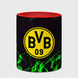 Кружка 3D Borussia зелёный огонь, цвет: 3D-белый + красный — фото 2