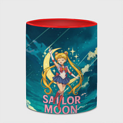Кружка 3D Sailor Moon на фоне неба, цвет: 3D-белый + красный — фото 2
