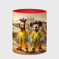 Кружка 3D Mickey and Pluto - Breaking bad soap opera, цвет: 3D-белый + красный — фото 2