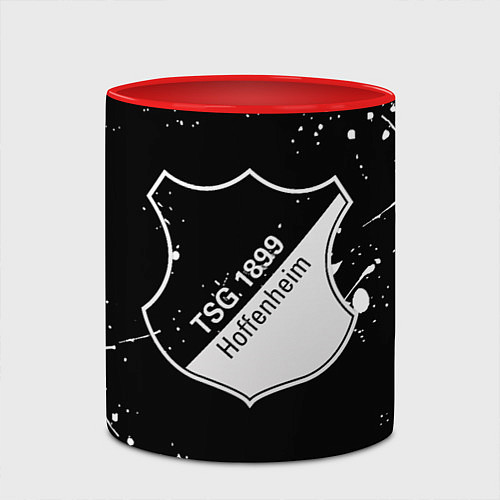 Кружка цветная Хоффенхайм брызги красок / 3D-Белый + красный – фото 2