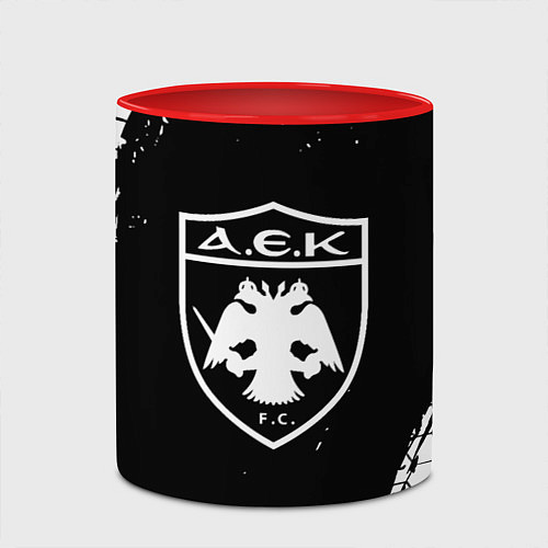 Кружка цветная AEK соты краска / 3D-Белый + красный – фото 2