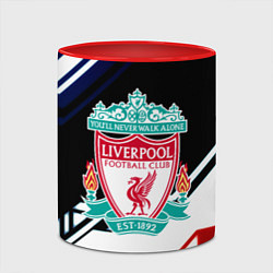 Кружка 3D Liverpool geometry sport, цвет: 3D-белый + красный — фото 2