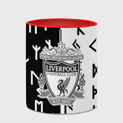 Кружка 3D Liverpool символы текстура, цвет: 3D-белый + красный — фото 2