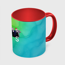 Кружка 3D BTS kpop, цвет: 3D-белый + красный