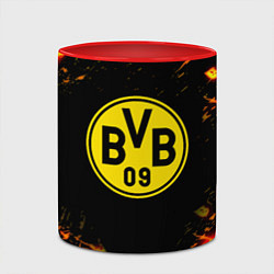 Кружка 3D Borussia огненные краски, цвет: 3D-белый + красный — фото 2