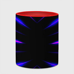 Кружка 3D Color black neon neon, цвет: 3D-белый + красный — фото 2
