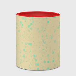 Кружка 3D Color beige turquoise, цвет: 3D-белый + красный — фото 2